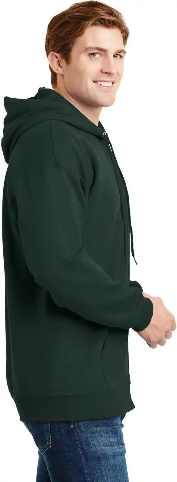 Hanes F283 Ultimate Cotton Full-zip Hooded Sweatshirt - Deep Forest