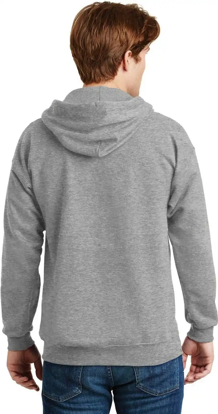 Hanes F283 Ultimate Cotton Full Zip Hooded Sweatshirt Light Steel