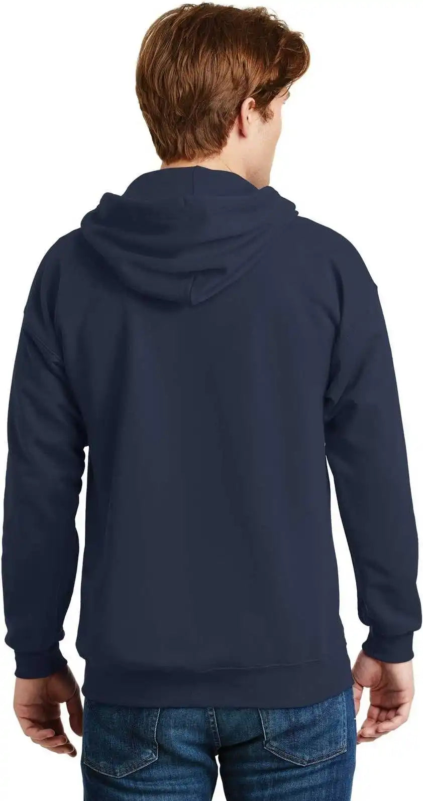 Hanes F283 Ultimate Cotton Full Zip Hooded Sweatshirt Navy
