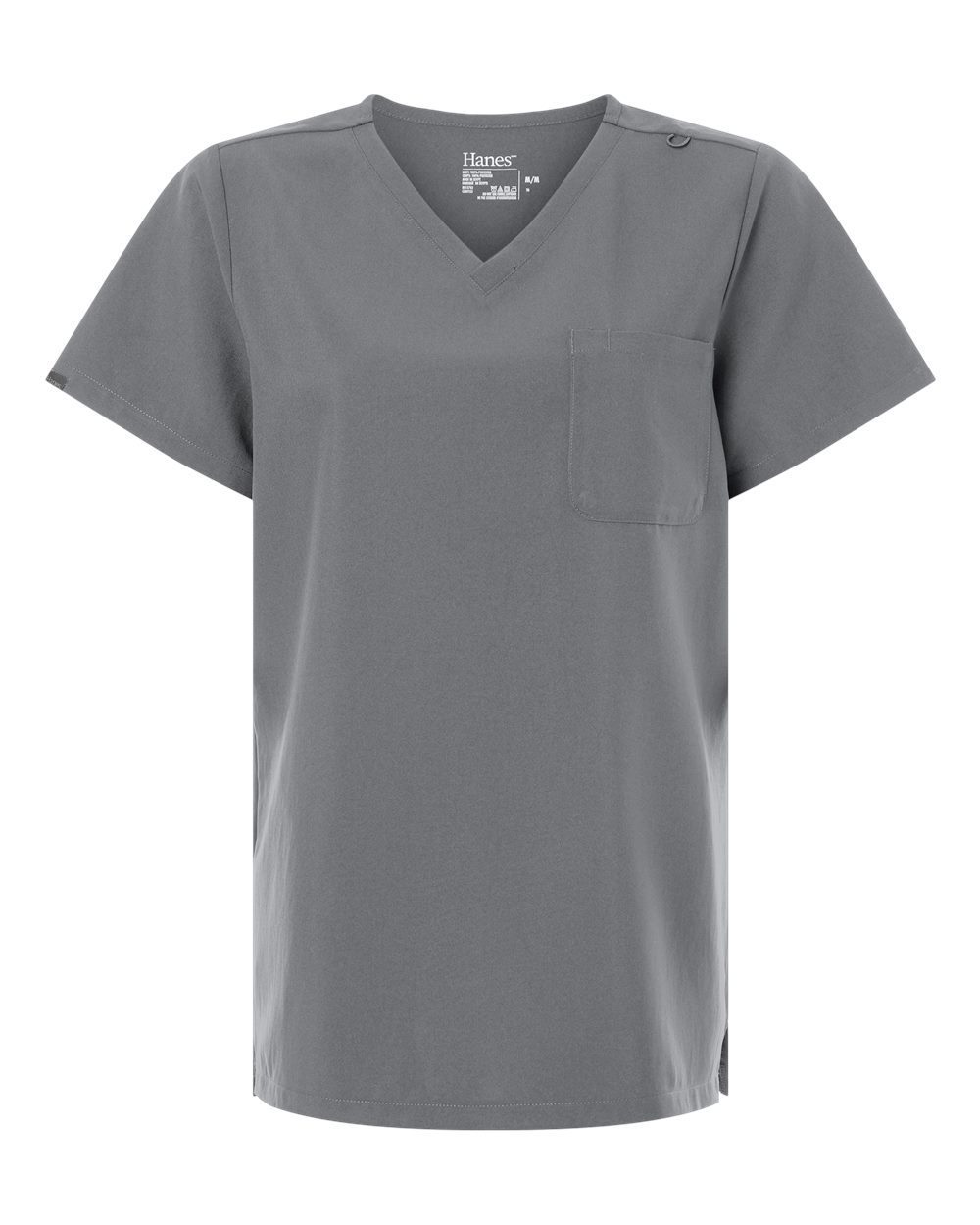 Hanes Hsb000 Women’s V-neck 1 Pocket Scrub Top - Grey