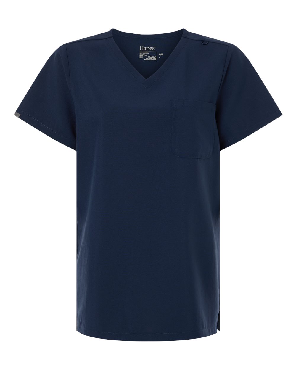 Hanes Hsb000 Women’s V-neck 1 Pocket Scrub Top - Navy