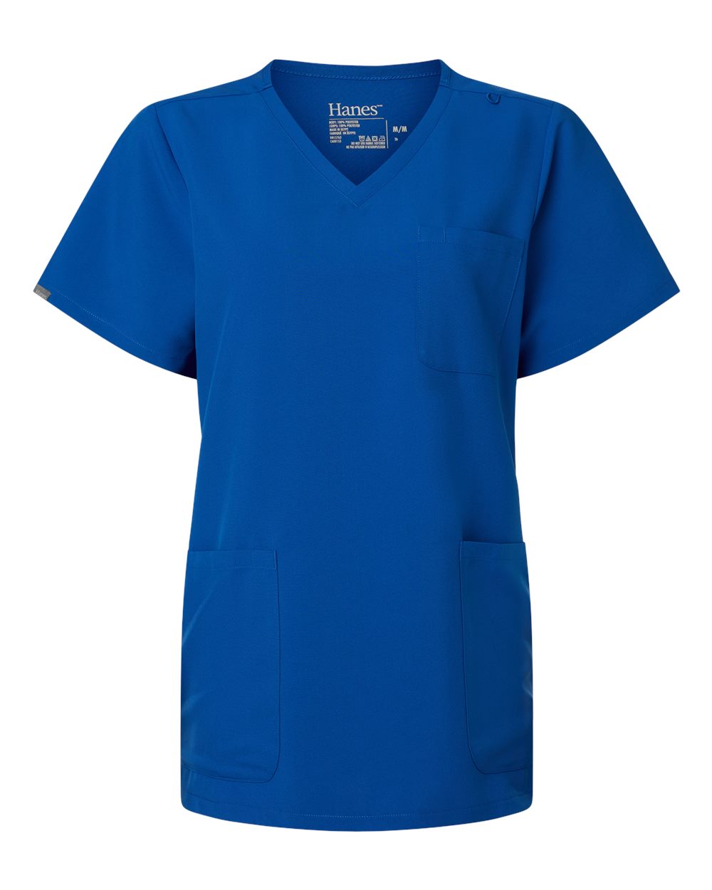 Hanes Hsb002 Women’s V-neck 3 Pocket Scrub Top - Royal Blue