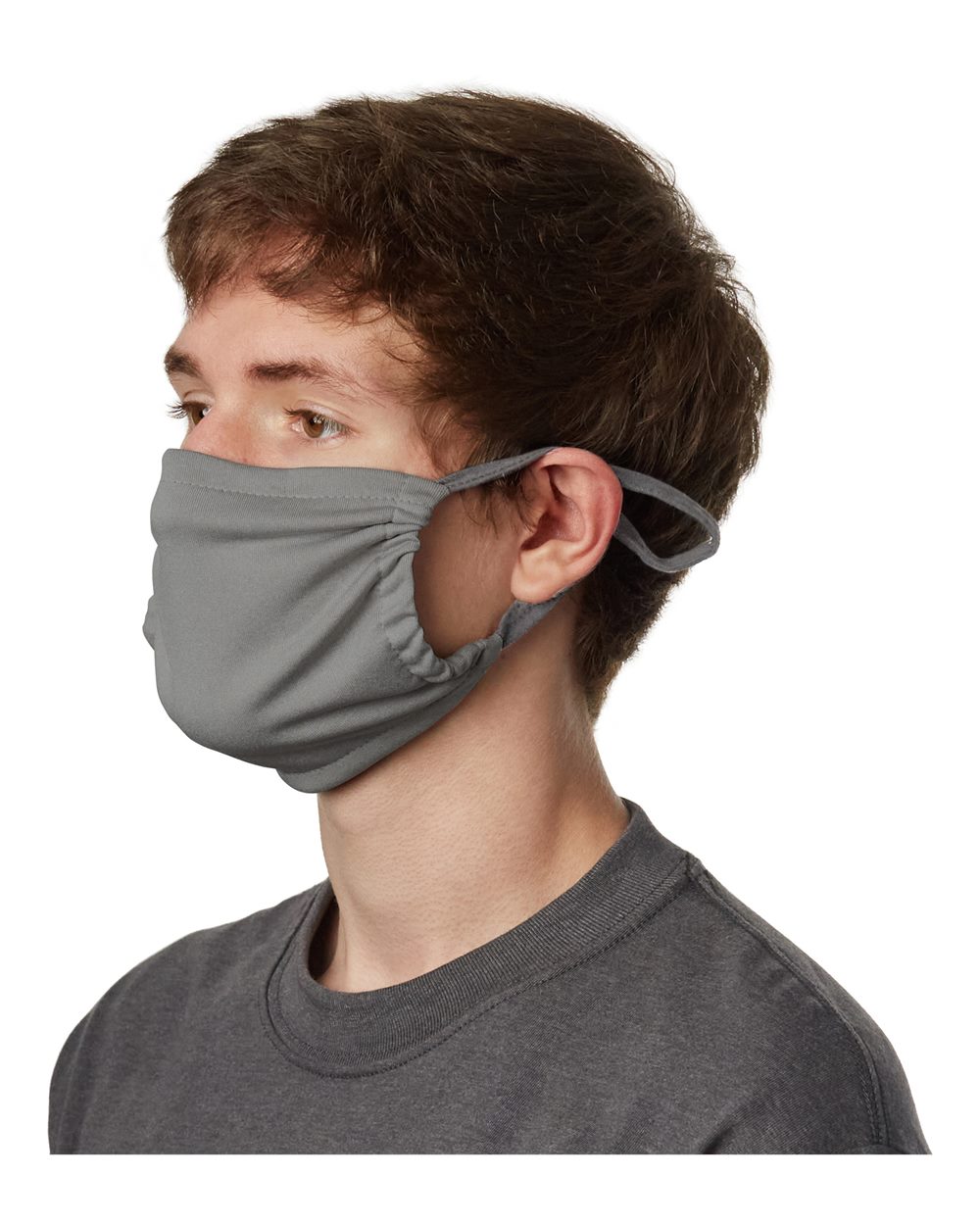 Hanes Mkpkcr 2-ply Cotton Pocket Face Mask - Concrete Grey