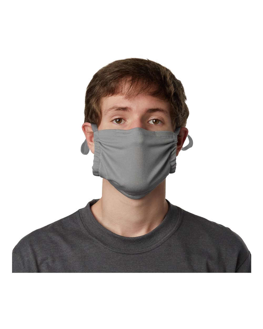 Hanes Mkpkcr 2-ply Cotton Pocket Face Mask - Concrete Grey