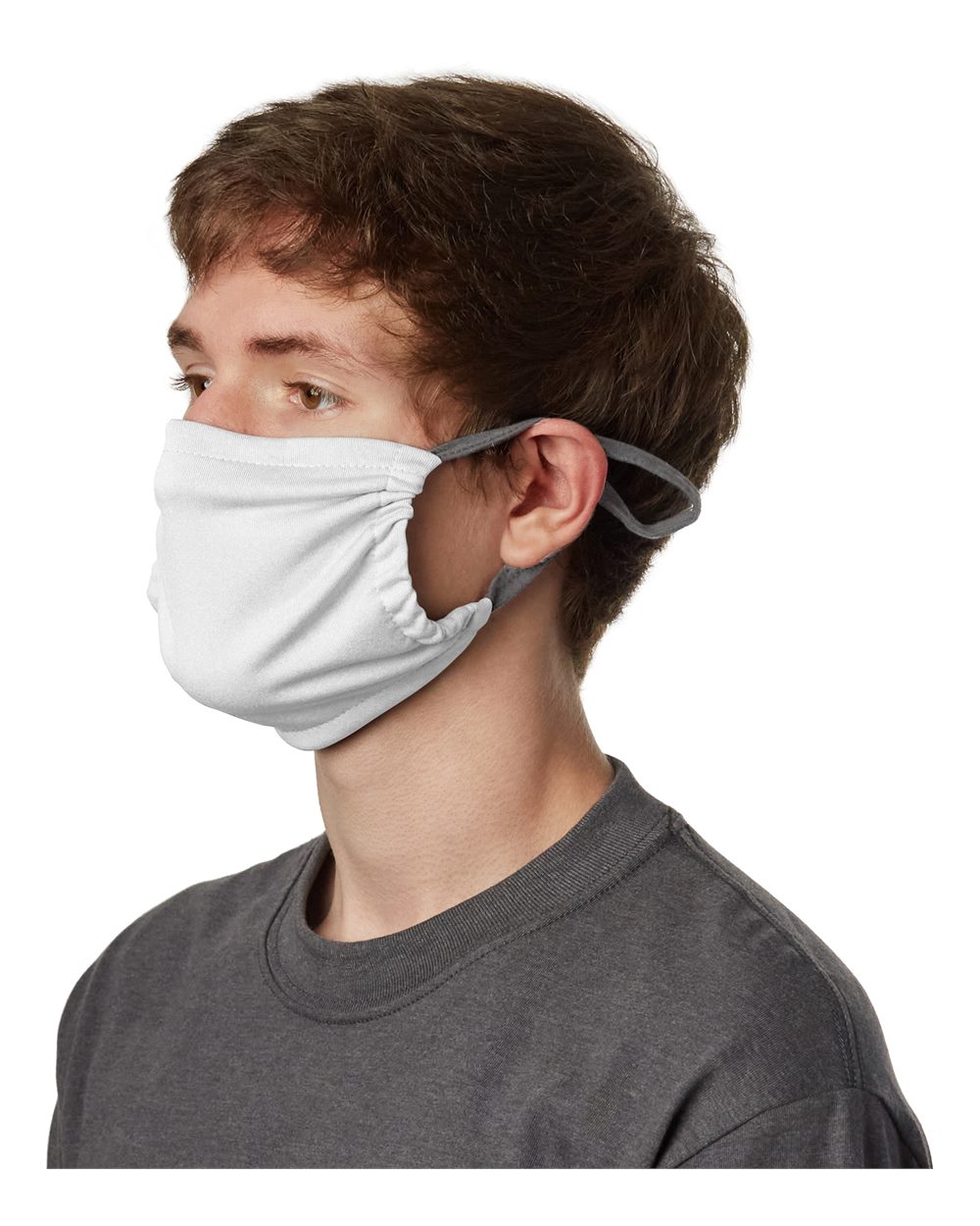 Hanes Mkpkcr 2-ply Cotton Pocket Face Mask - White