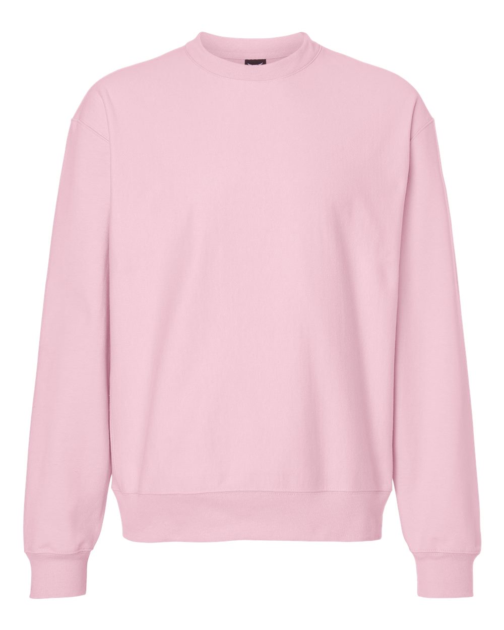 Hanes Og600 Men’s Beefy Sweats Premium Heavyweight Crewneck Sweatshirt - Pale Pink