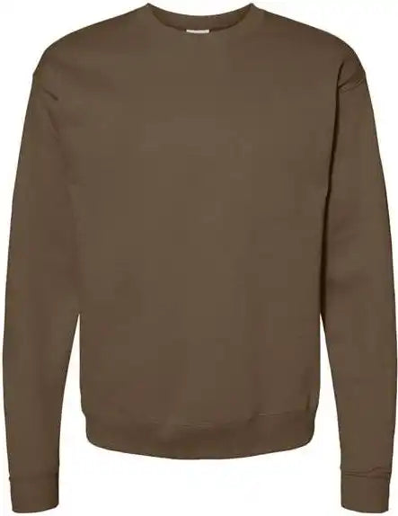 Hanes P160 Ecosmart Crewneck Sweatshirt Army Brown