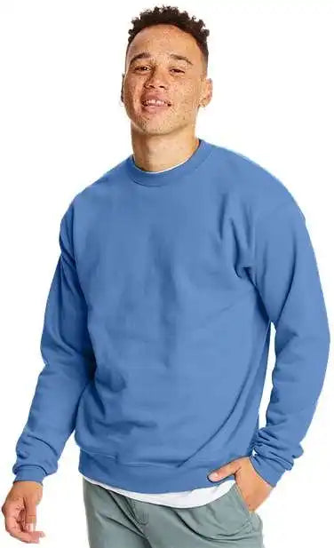Hanes P160 Ecosmart Crewneck Sweatshirt Carolina Blue