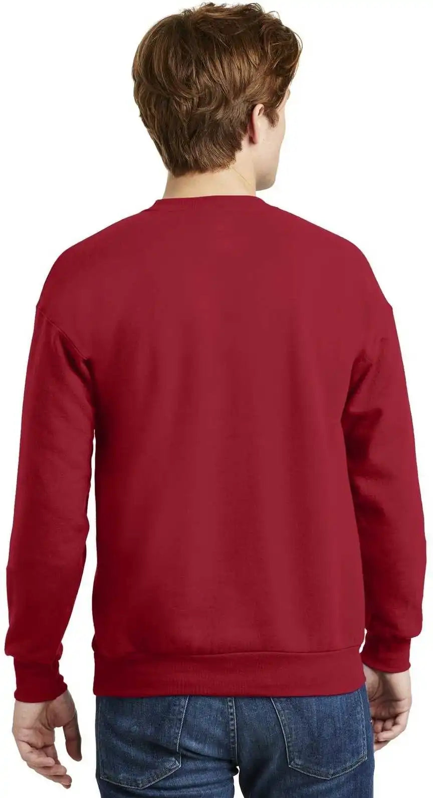 Hanes P160 Ecosmart Crewneck Sweatshirt Deep Red