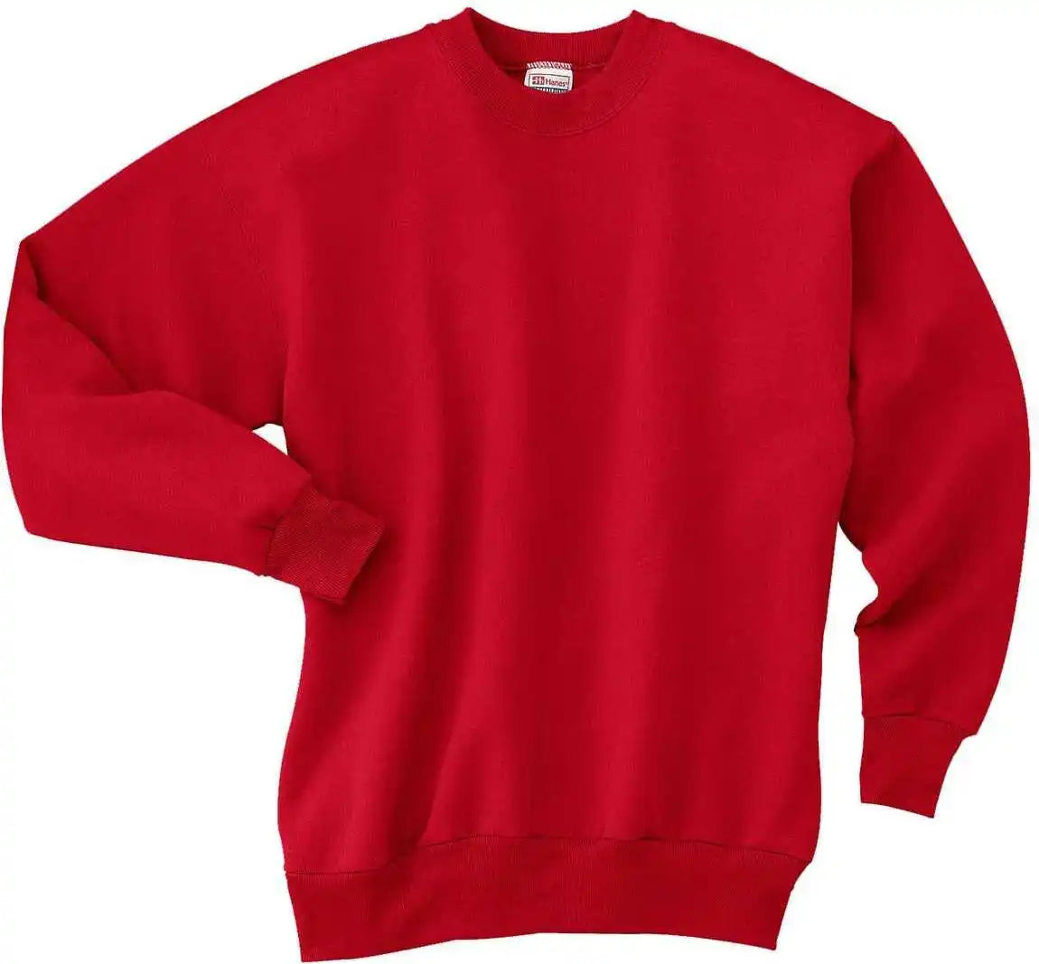 Hanes P160 Ecosmart Crewneck Sweatshirt Deep Red
