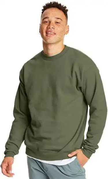 Hanes P160 Ecosmart Crewneck Sweatshirt Fatigue Green