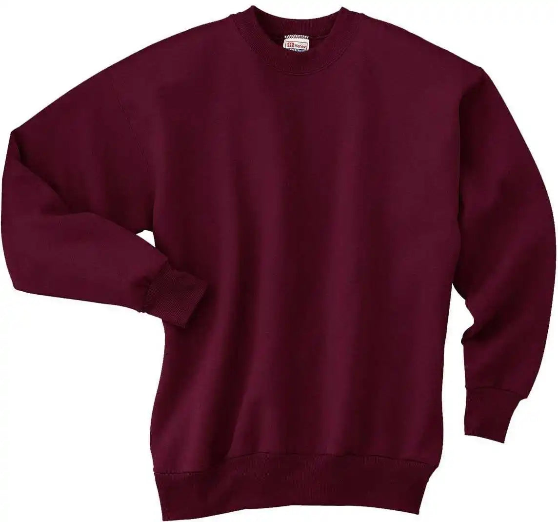 Hanes P160 Ecosmart Crewneck Sweatshirt - Maroon