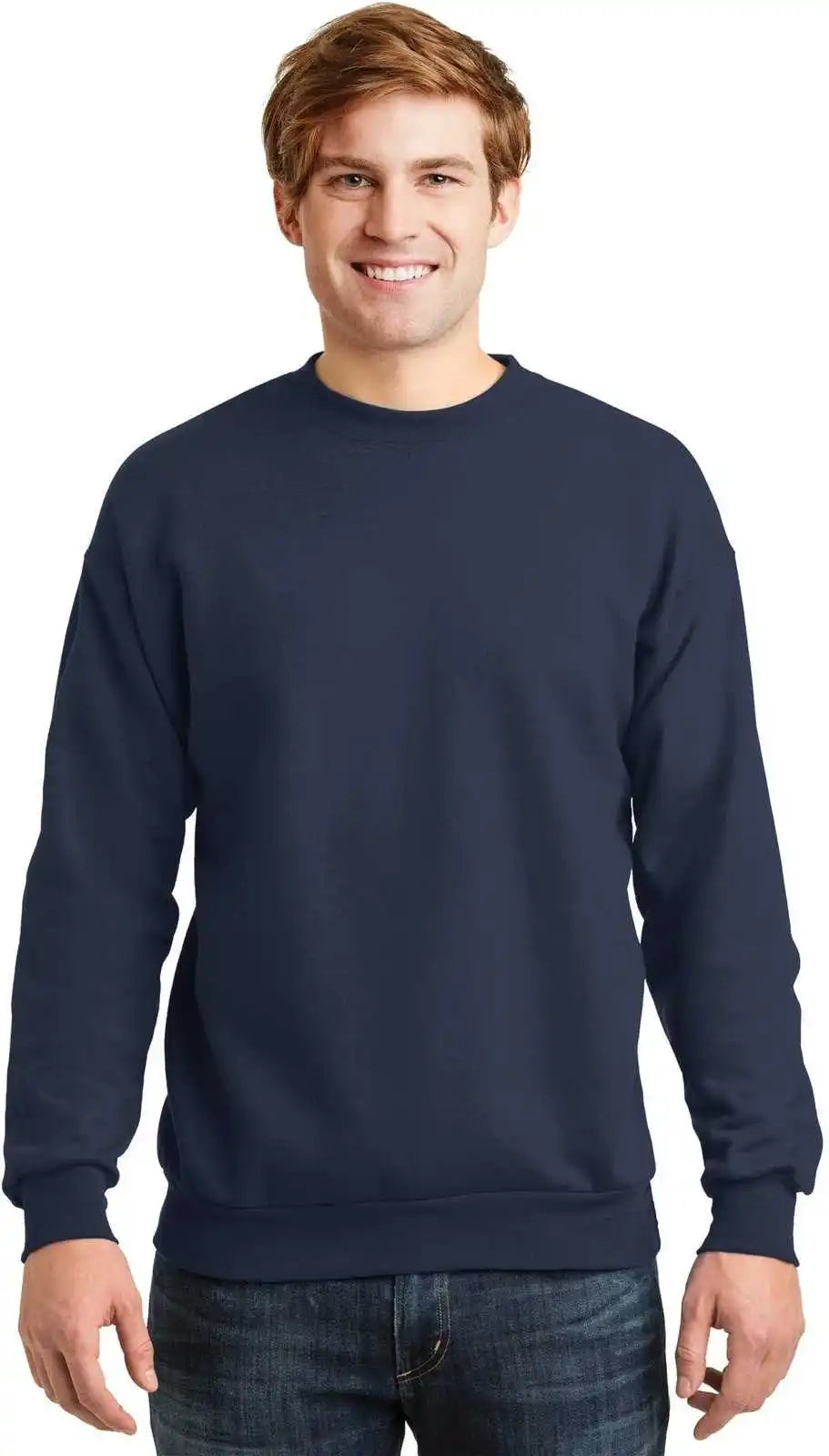 Hanes P160 Ecosmart Crewneck Sweatshirt Navy