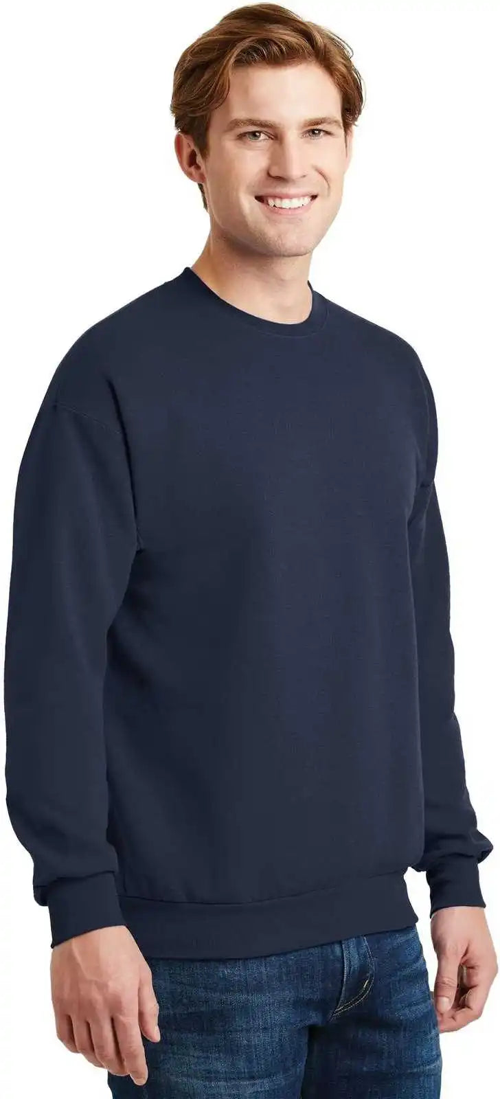 Hanes P160 Ecosmart Crewneck Sweatshirt Navy