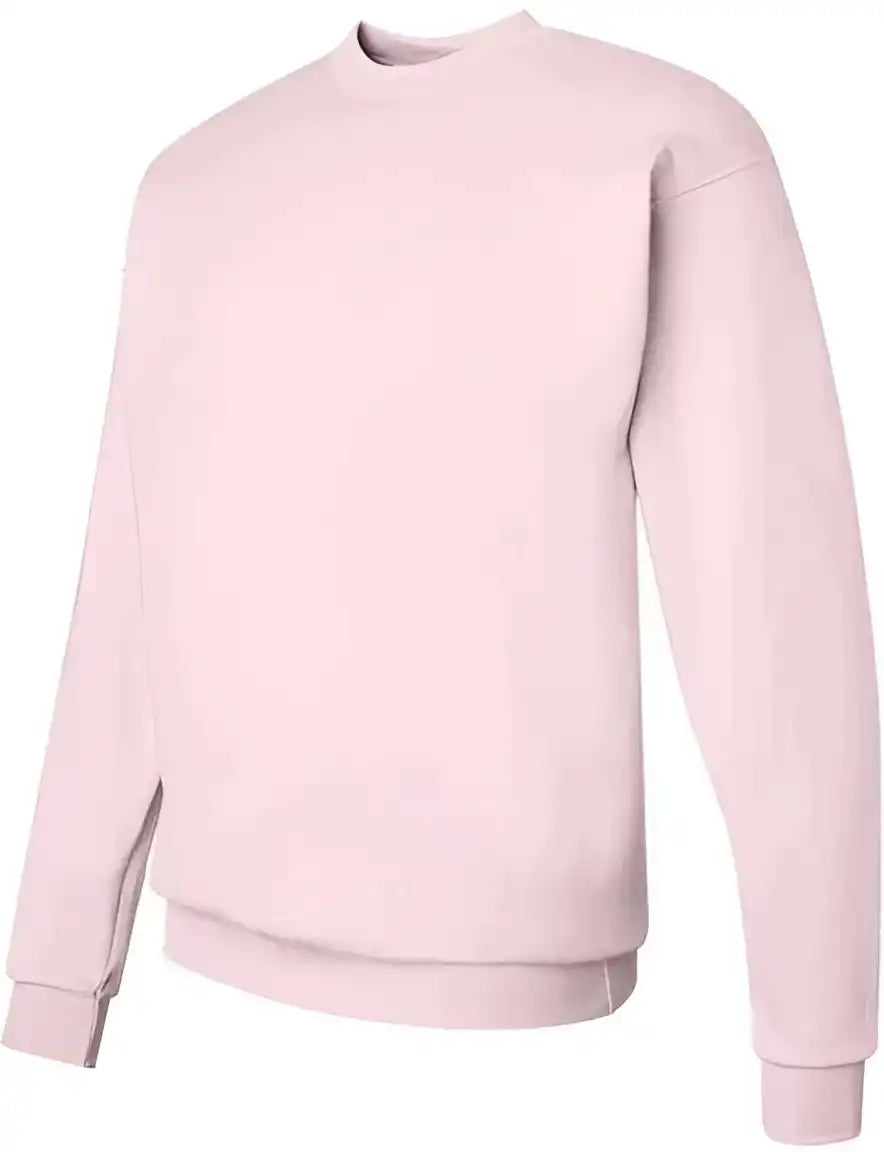 Hanes P160 Ecosmart Crewneck Sweatshirt Pale Pink