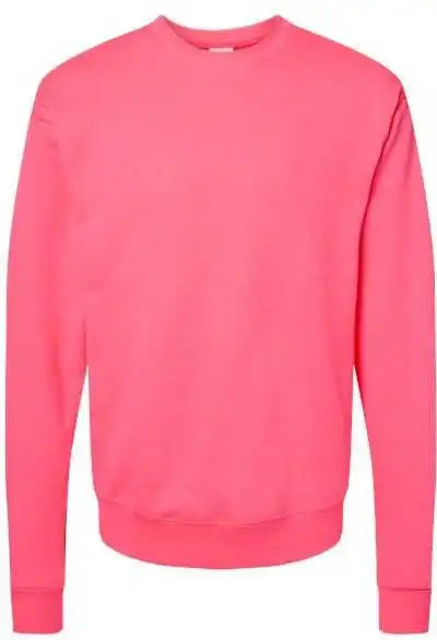 Hanes P160 Ecosmart Crewneck Sweatshirt - Safety Pink