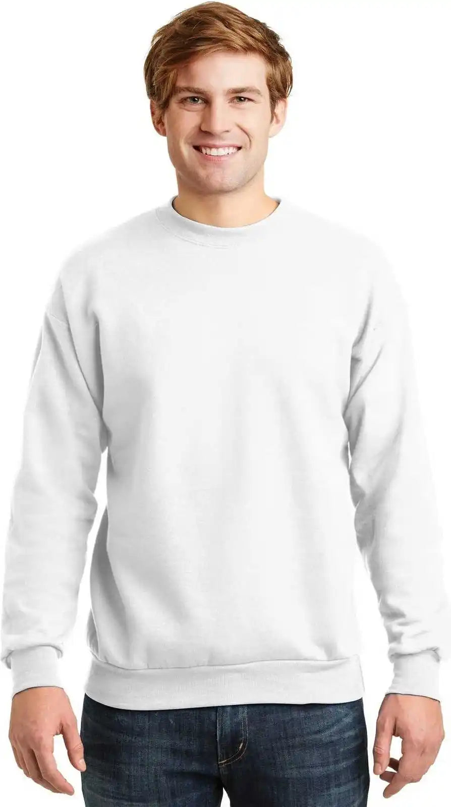 Hanes P160 Ecosmart Crewneck Sweatshirt White