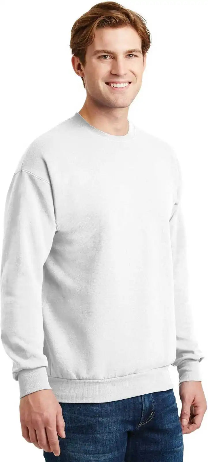 Hanes P160 Ecosmart Crewneck Sweatshirt White