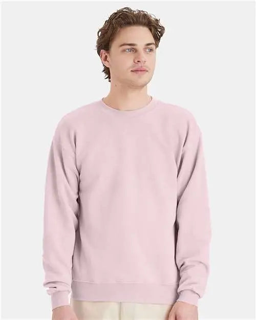 Hanes P160 Ecosmart® Crewneck Sweatshirt - Pale Pink