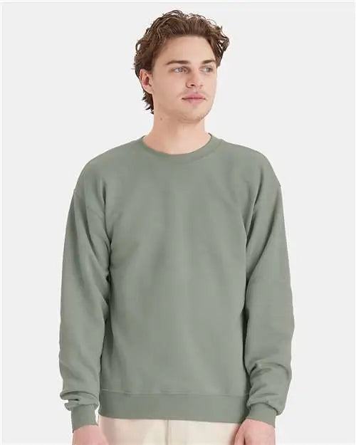 Hanes P160 Ecosmart® Crewneck Sweatshirt - Stonewashed Green