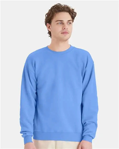 Hanes P160 Ecosmartâ Crewneck Sweatshirt - Carolina Blue