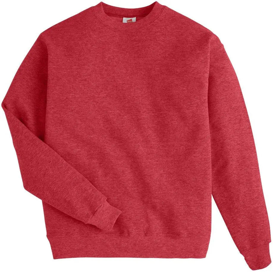 Hanes P160 Ecosmartâ Crewneck Sweatshirt - Heather Red