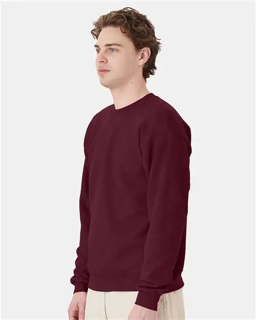 Hanes P160 Ecosmartâ Crewneck Sweatshirt - Maroon