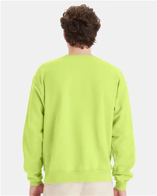 Hanes P160 Ecosmartâ Crewneck Sweatshirt - Safety Green