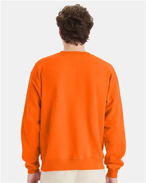 Hanes P160 Ecosmartâ Crewneck Sweatshirt - Safety Orange