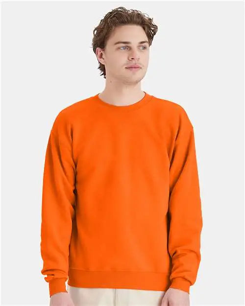 Hanes P160 Ecosmartâ Crewneck Sweatshirt - Safety Orange