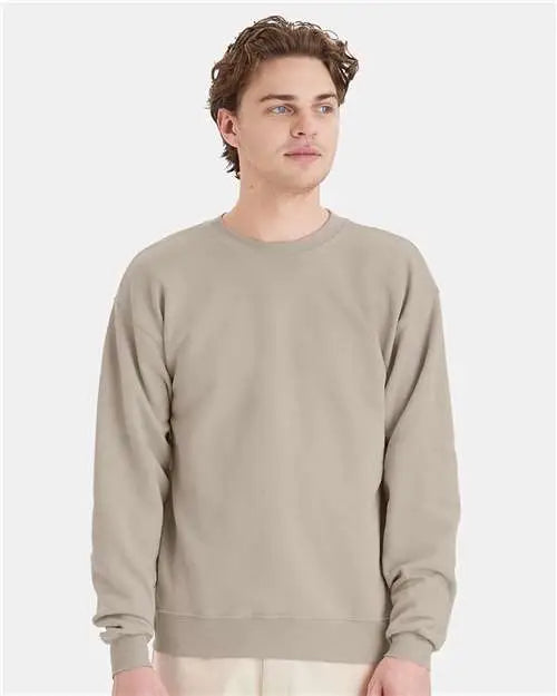 Hanes P160 Ecosmartâ Crewneck Sweatshirt - Sand