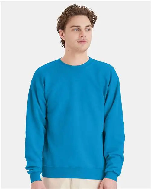 Hanes P160 Ecosmartâ Crewneck Sweatshirt - Teal