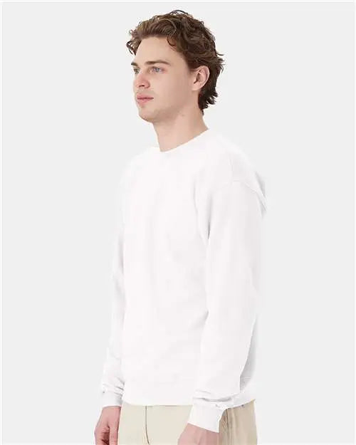 Hanes P160 Ecosmartâ Crewneck Sweatshirt - White