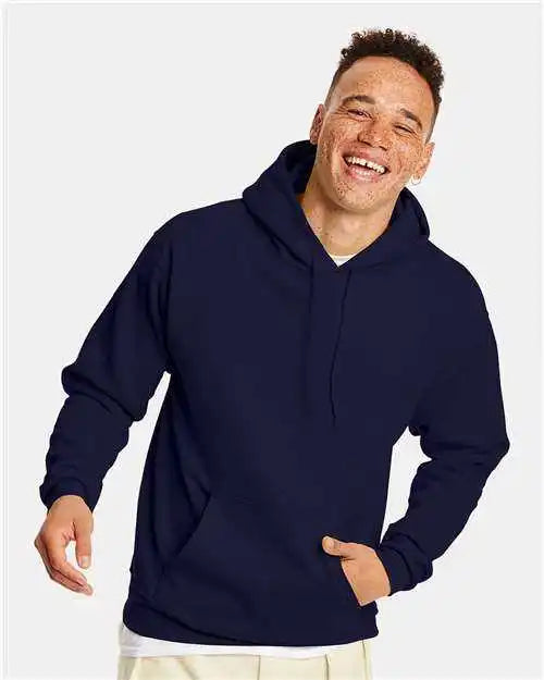Hanes P170 Ecosmart Hooded Sweatshirt Athletic Navy