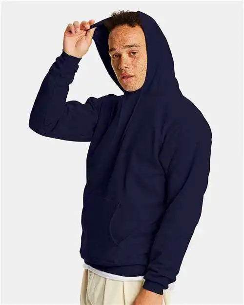Hanes P170 Ecosmart Hooded Sweatshirt Athletic Navy