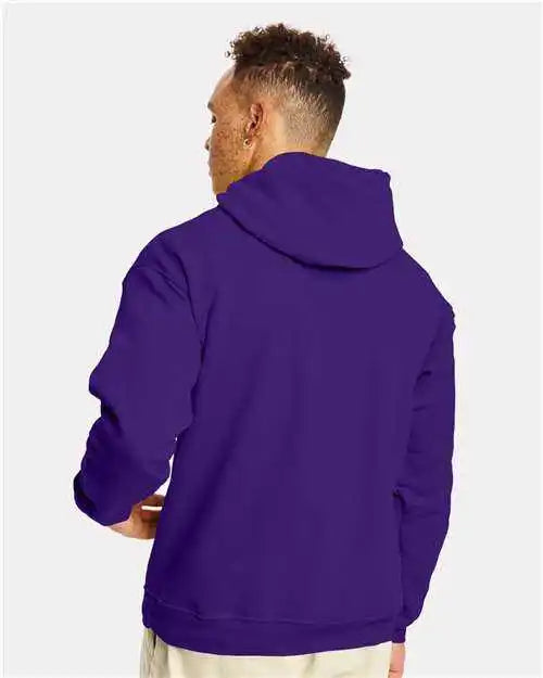 Hanes P170 Ecosmart Hooded Sweatshirt Athletic Purple