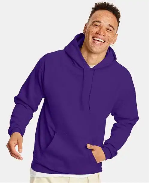 Hanes P170 Ecosmart Hooded Sweatshirt Athletic Purple