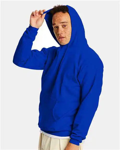 Hanes P170 Ecosmart Hooded Sweatshirt Athletic Royal