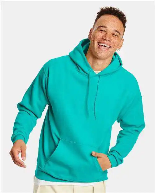 Hanes P170 Ecosmart Hooded Sweatshirt Athletic Teal