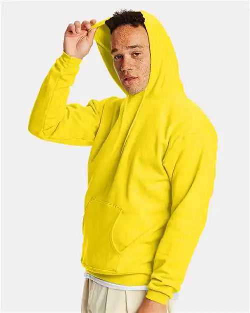 Hanes P170 Ecosmart Hooded Sweatshirt Athletic Yellow