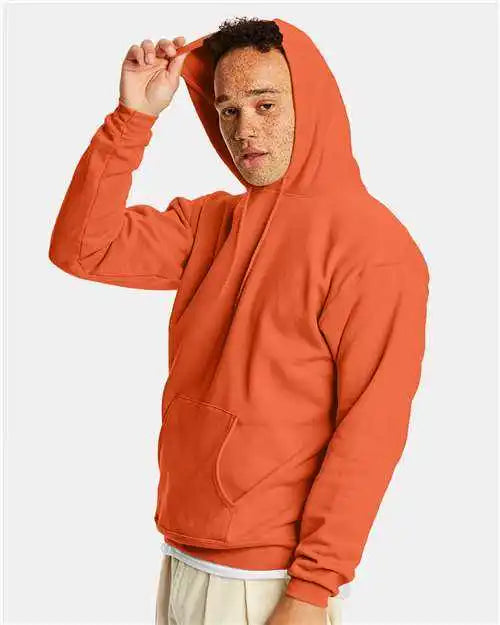 Hanes P170 Ecosmart Hooded Sweatshirt Texas Orange