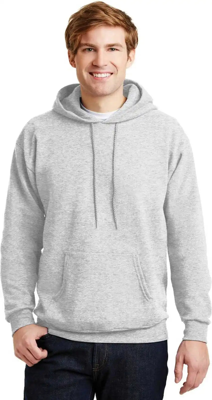 Hanes P170 Ecosmart Pullover Hooded Sweatshirt Ash