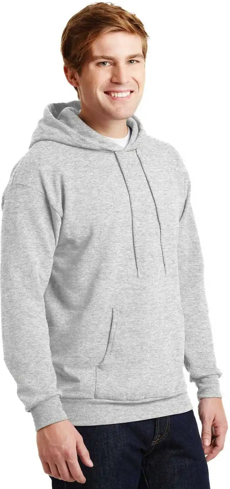 Hanes P170 Ecosmart Pullover Hooded Sweatshirt Ash