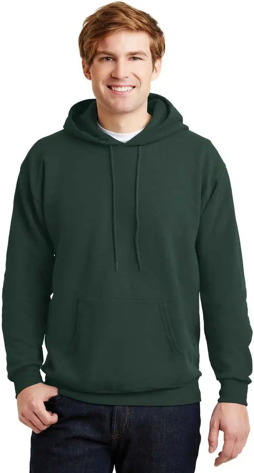 Hanes P170 Ecosmart Pullover Hooded Sweatshirt Deep Forest
