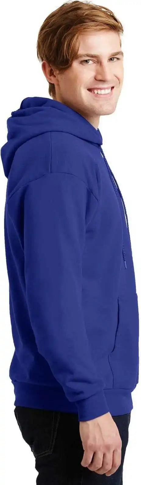 Hanes P170 Ecosmart Pullover Hooded Sweatshirt Deep Royal