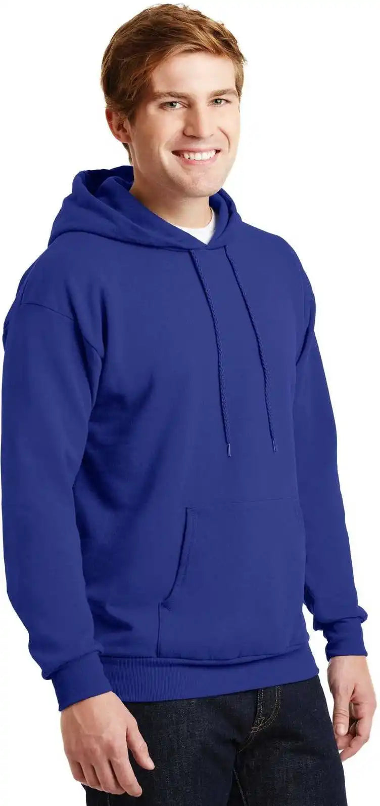 Hanes P170 Ecosmart Pullover Hooded Sweatshirt Deep Royal