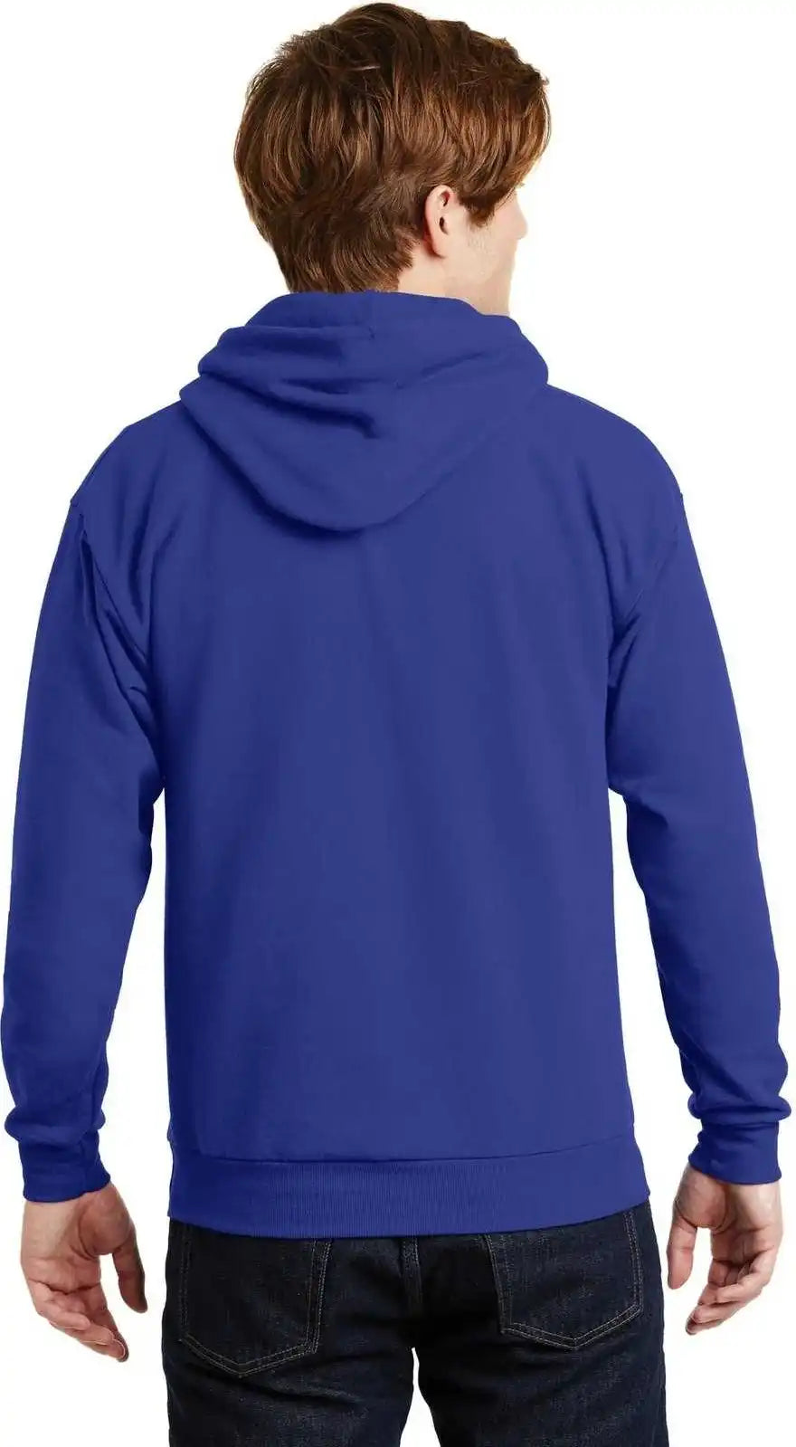Hanes P170 Ecosmart Pullover Hooded Sweatshirt Deep Royal