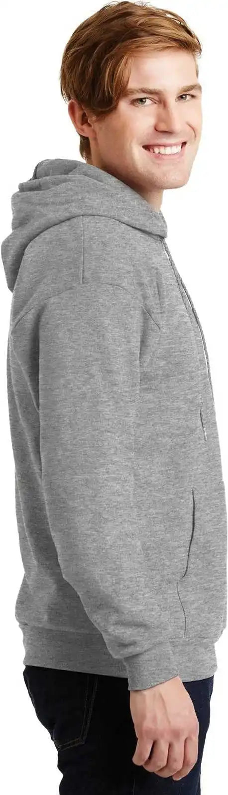 Hanes P170 Ecosmart Pullover Hooded Sweatshirt Light Steel