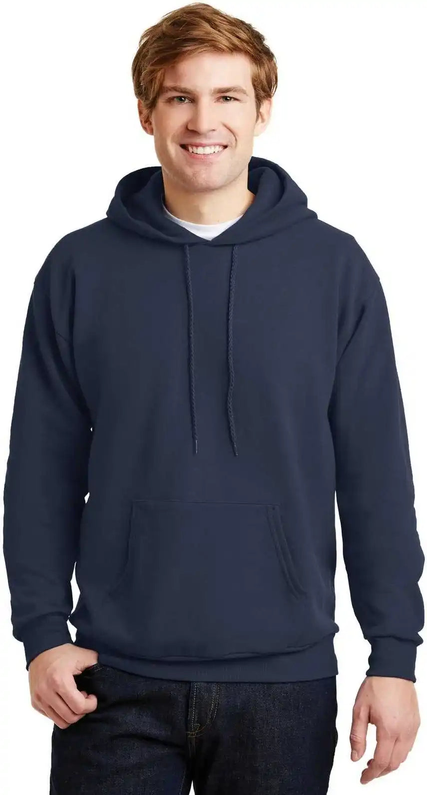 Hanes P170 Ecosmart Pullover Hooded Sweatshirt Navy