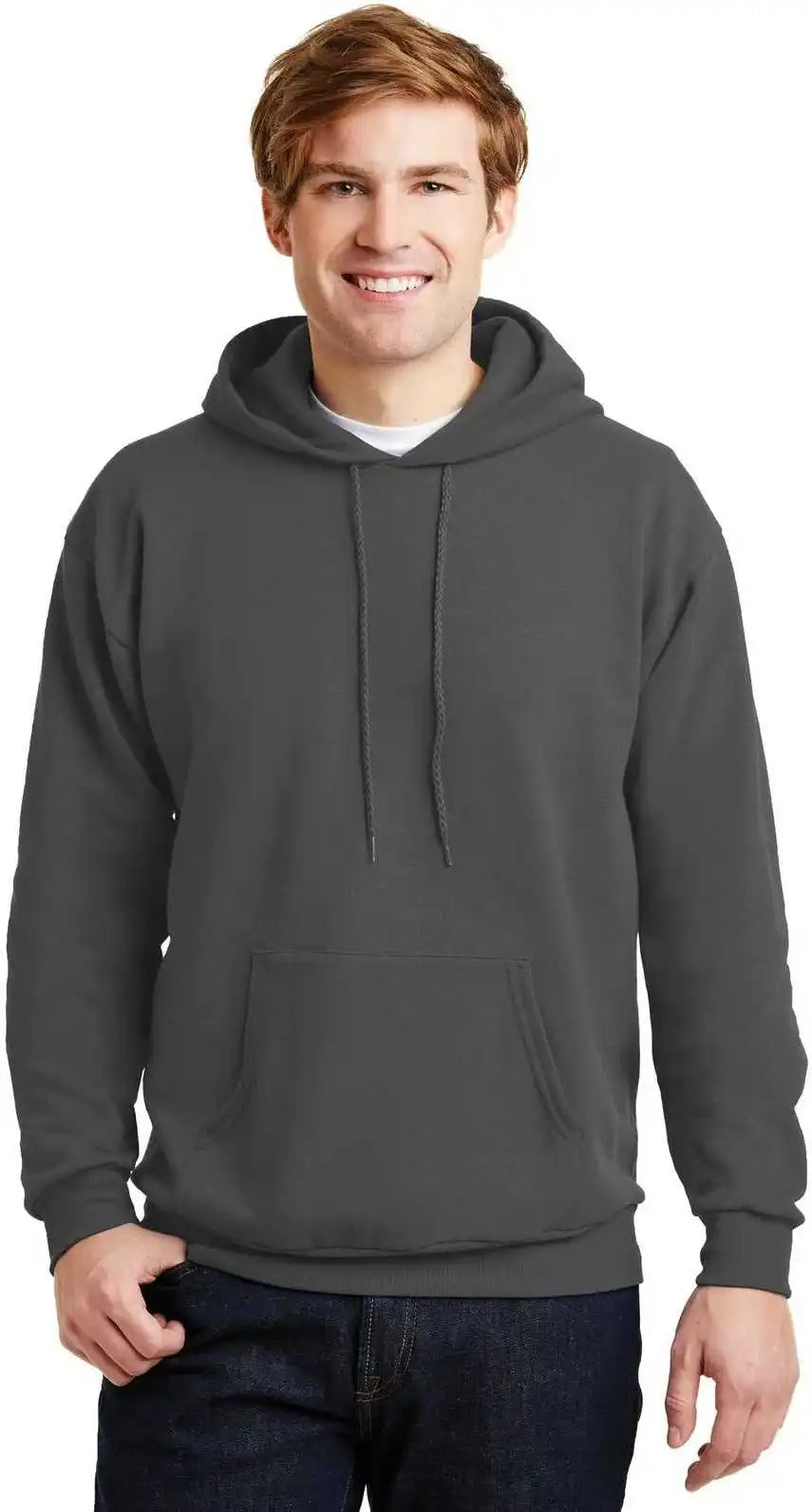 Hanes P170 Ecosmart Pullover Hooded Sweatshirt Smoke Gray